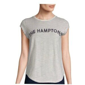 Joie NWT Dillon C The Hamptons Navy/White Striped Tee Shirt, Size Medium